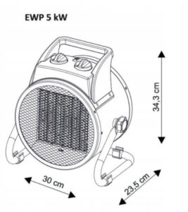 Nagrzewnica elektryczna Warmtec EWP 5kW przenośna